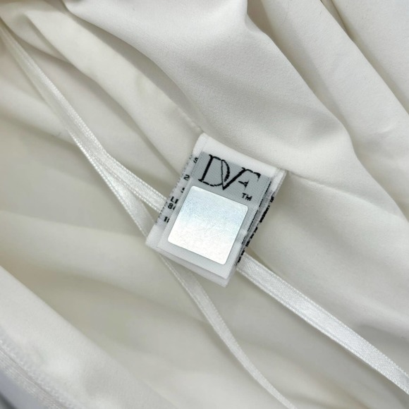 Diane von Furstenberg‎ Jaelyn Flare-Hem Sleeveless Ponte Knit White Dress Size 6 - Picture 14 of 15